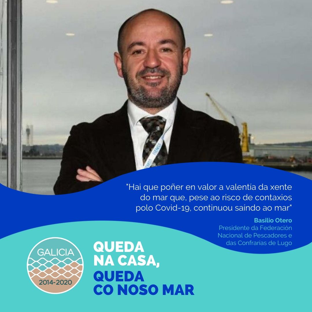 presidente da Federación Nacional de Cofradías de Pescadores e Provincial de Lugo, Basilio Otero