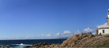 Imaxe panorámica do Faro de Corrubedo
