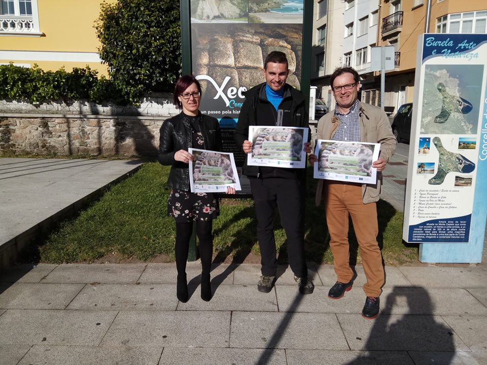 Presentación do curso por parte dos concelleiros de Medio Ambiente e Turismo, Noelia Mª Ben e Ramiro Fernández Rey,acompañados de Francisco Canosa, un dos poñentes do curso.
